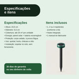 Especificações e itens inclusos do repelente solar Sentinela Solar